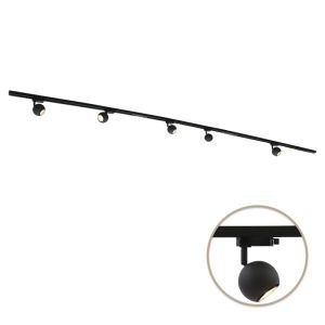 3M 1 fas skensystem svart + 5 Alco spotlights
