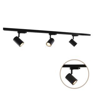 1M 1 fas skensystem svart + 3 Elena spotlights