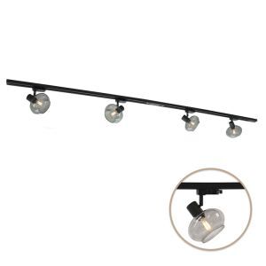 2M 1 fas skensystem svart + 4 Skip spotlights