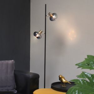 Design golvlampa grå, Skip, med brytare