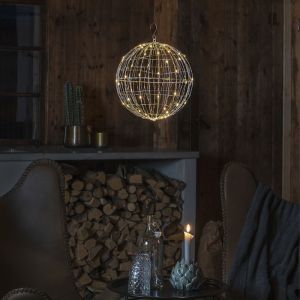 Silver jul glob julbelysning plast, Bol, 1,5W, 2700K LED