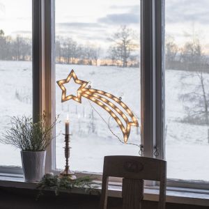 LED julsilhuettstjärna, dubbelsidigt upplyst med 35 lysdioder