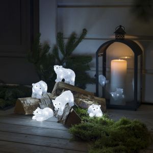 5 LED-isbjörnar, för inomhus och utomhus