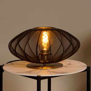 Svart bordslampa modern, Corina, med brytare