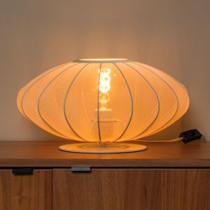Beige bordslampa modern, Corina, med brytare