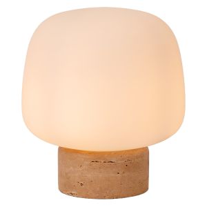 Vit bordslampa modern, Anston, med brytare