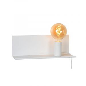 Vit vägglampa modern, Sebo, med brytare