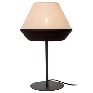 Beige bordslampa modern, Kala, med brytare