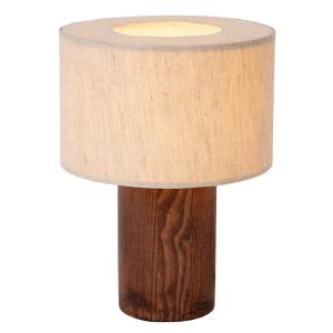 Brun bordslampa rustik, Tachina, med brytare