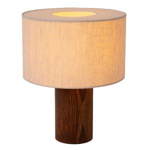Brun bordslampa rustik, Tachina, med brytare