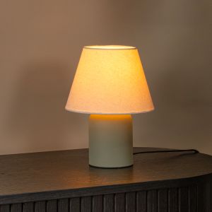 Keramik bordslampa grön, Macia, med brytare