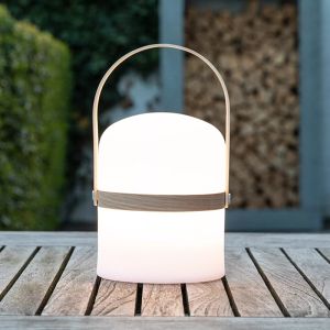 Vit utelampa modern, Joe, 3W, 2700K LED, IP44, med brytare