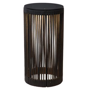 Svart uppladdningsbar golvlampa modern, Pingi, 3W, 3000K LED, IP44, 3 stegs dimmer