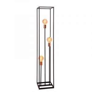 Koppar golvlampa modern, Arthur, med brytare