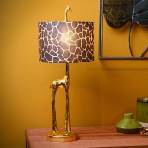 Brun bordslampa retro, Extravaganza Miss Tall, med brytare
