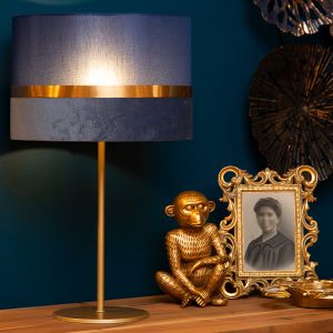 Blå bordslampa retro, Extravaganza Tusse, med brytare