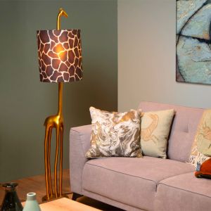 Brun golvlampa retro, Extravaganza Miss Tall, med brytare
