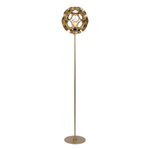 Guld golvlampa modern, Hannelore