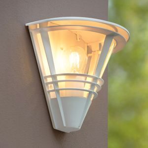Vit utelampa modern, Livia, IP44