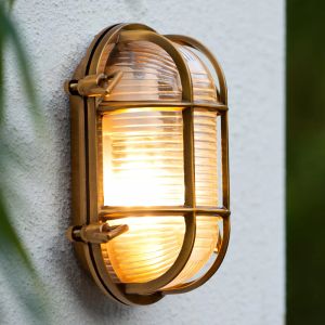 Guld utelampa retro, Dudley, IP65