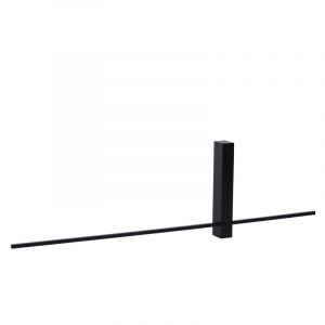 Svart vägglampa modern, Segin, 6W, 2700K LED