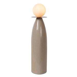 Keramik bordslampa grå, Figaro, med brytare