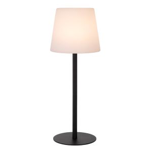 Svart uppladdningsbar utomhusbordslampa modern, Tyon, 2W, 2700K LED, IP65, med beröringsdimmer