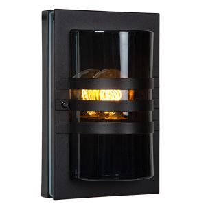 Svart utelampa modern, Privas, IP44