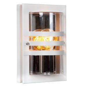 Vit utelampa modern, Privas, IP44