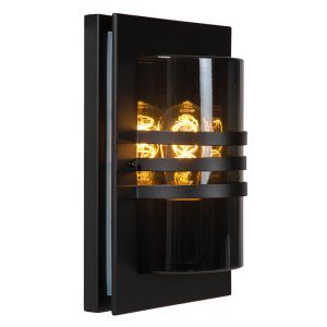 Svart utelampa modern, Privas, IP44