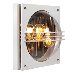 Vit utelampa modern, Privas, IP44