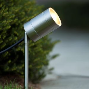 Krom trädgårdsspotlight modern, Arne, IP44
