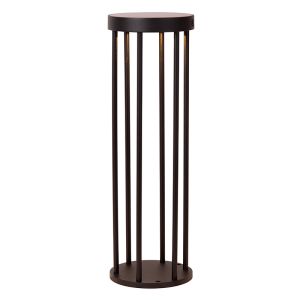 Svart golvlampa utomhus solcell modern, Jackson, 2W, 2700K LED, IP65, 3 stegs dimmer