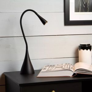 Svart skrivbordslampa modern, Zozy, 3W, 3000K LED, 3 stegs dimmer