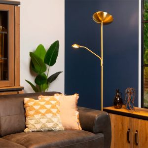 Guld läslampa golv modern, Zenith, 20W, 3000K LED