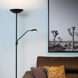 Svart läslampa golv modern, Zenith, 20W, 3000K LED
