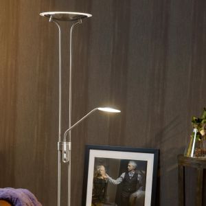 Krom läslampa golv modern, Champion, 20W, 3000K LED