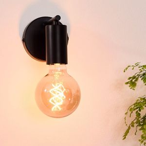 Svart vägglampa modern, Leanne