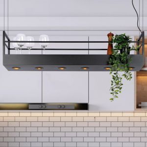 Svart fönsterlampa rustik, Miravelle