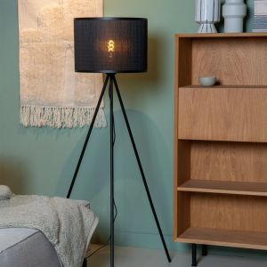 Bambu golvlampa tre ben svart, Tagalog, med brytare