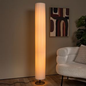 Vit golvlampa modern, Fold, med brytare