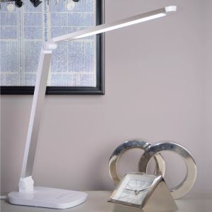 Vit skrivbordslampa modern, Vario, 8W, 2700K LED