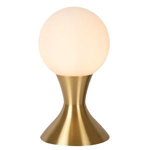 Guld bordslampa modern, Moya, med brytare