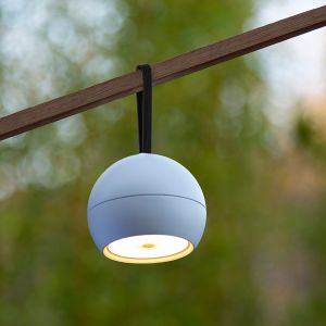 Vit uppladdningsbar vägglampa modern, Lunex, 2W, 3000K LED, IP54, med brytare