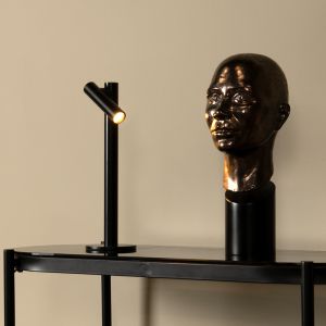 Svart uppladdningsbar bordslampa modern, Antrim, 2,2W, 2700K LED, IP54, med beröringsdimmer
