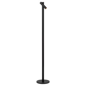 Svart uppladdningsbar golvlampa modern, Antrim, 2,2W, 2700K LED, IP54, med beröringsdimmer