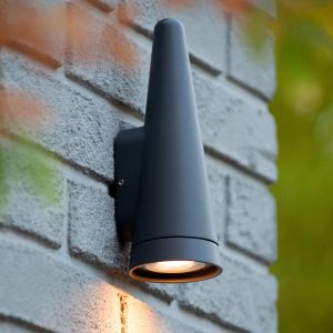 Antracit utelampa modern, Wizard, IP54