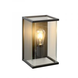 Antracit utelampa modern, Claire, IP54