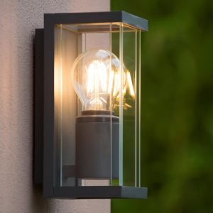 Antracit utelampa modern, Claire, IP54