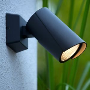 Antracit utelampa modern, Manal, 12W, 3000K LED, IP65